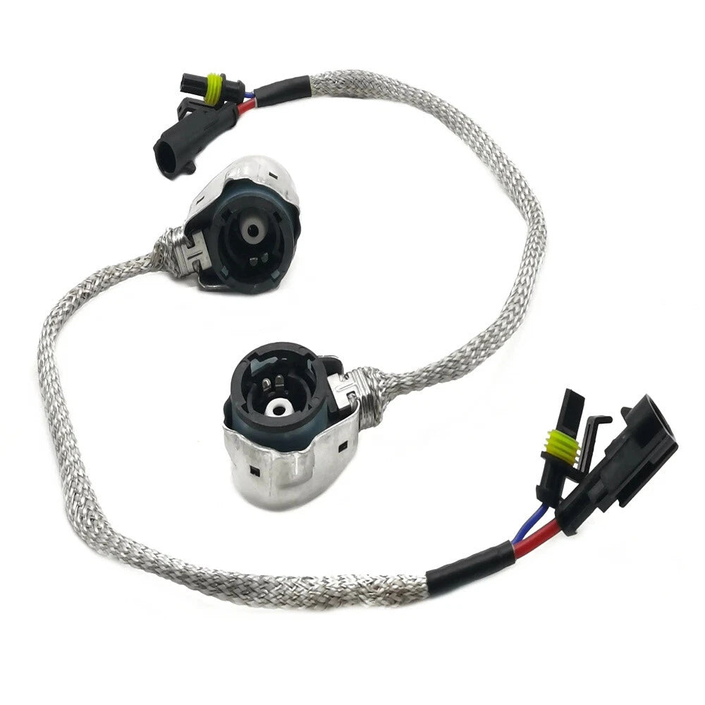 2Pcs D2S D2R HID Xenon Light Bulb Adapter Wire Harness Connector Cable Socket