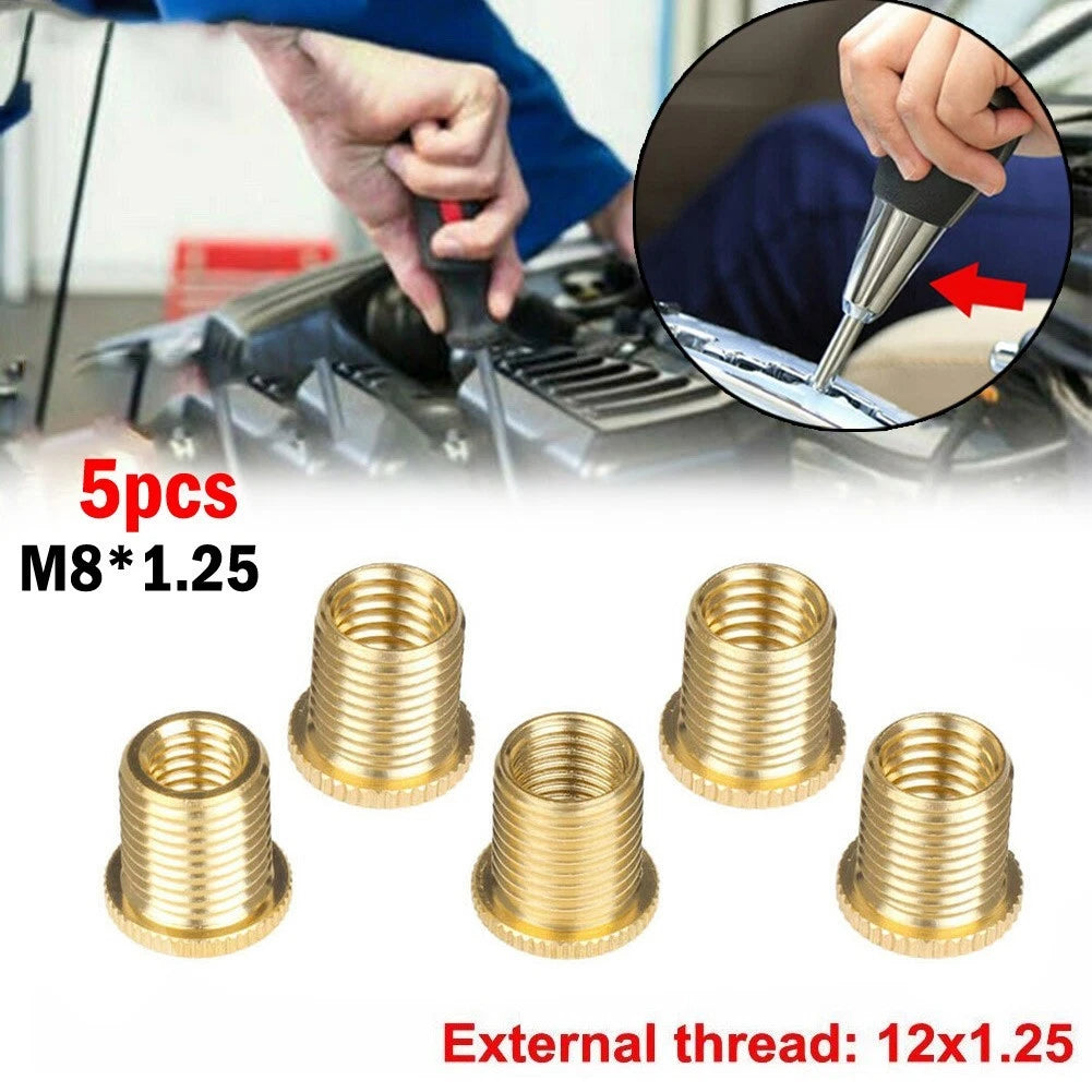 5Pc Gear Shift Knob Thread Adapter Nut Insert Kit for M12x1.25 Shift Knob
