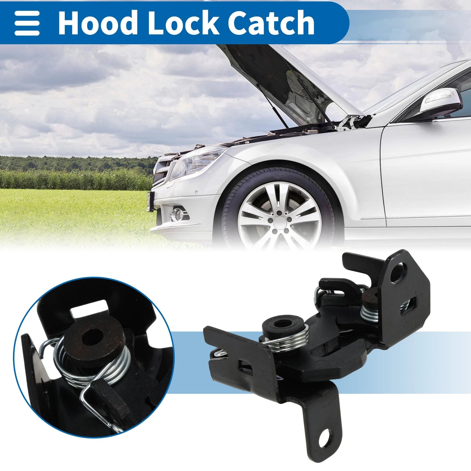 Hood Latch Assembly Replacement for Mercedes-Benz C-Klasse W204 (2007–2014)