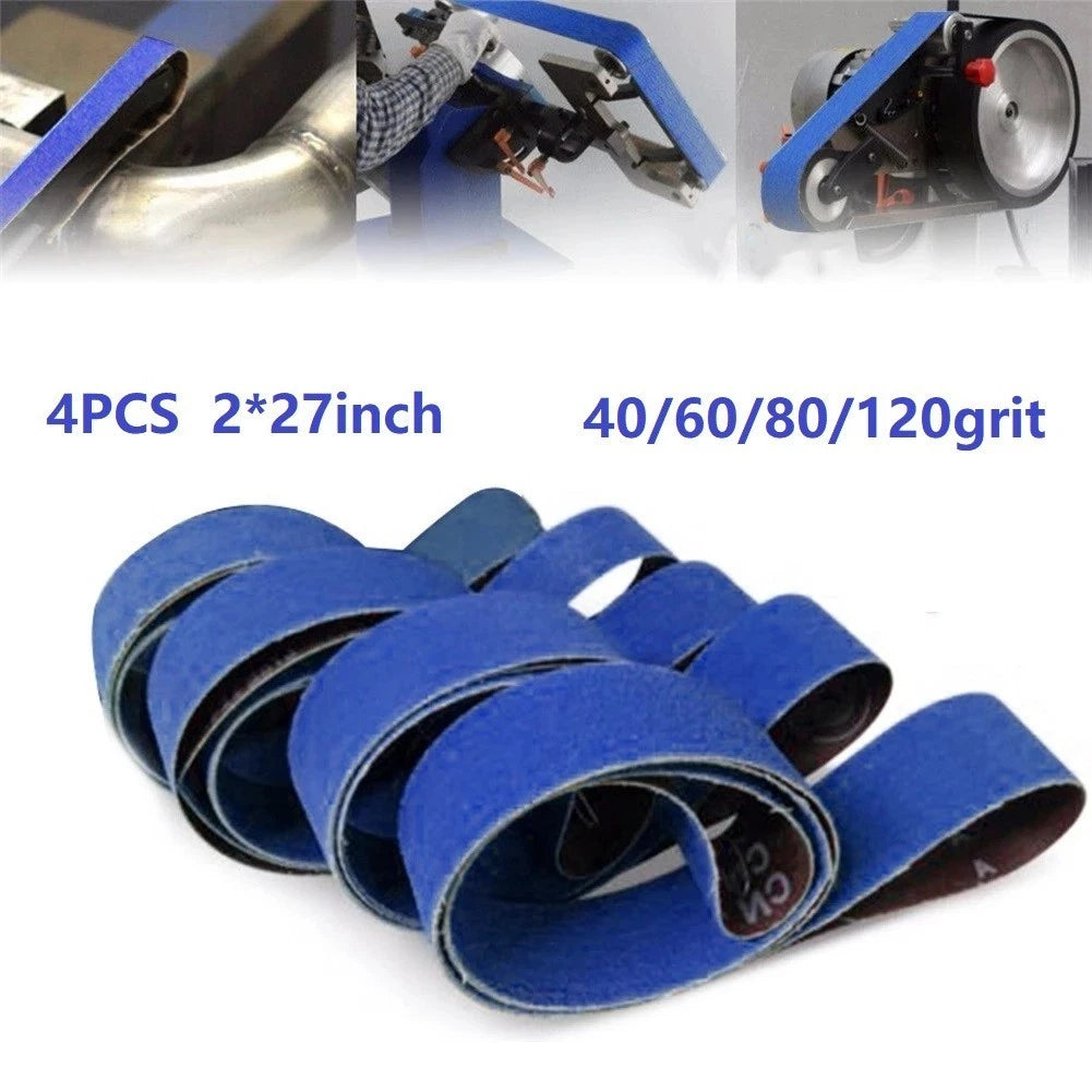 Set of 4 Wet/Dry Sanding Belts for Coarse Grinding (40/60/80/120 Grit)