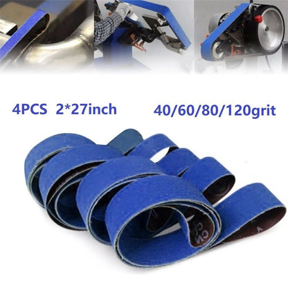 Set of 4 Wet/Dry Sanding Belts for Coarse Grinding (40/60/80/120 Grit)