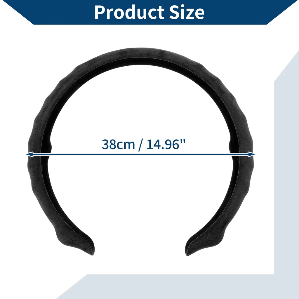 Steering Wheel Cover for - PU Leather, ABS, Black