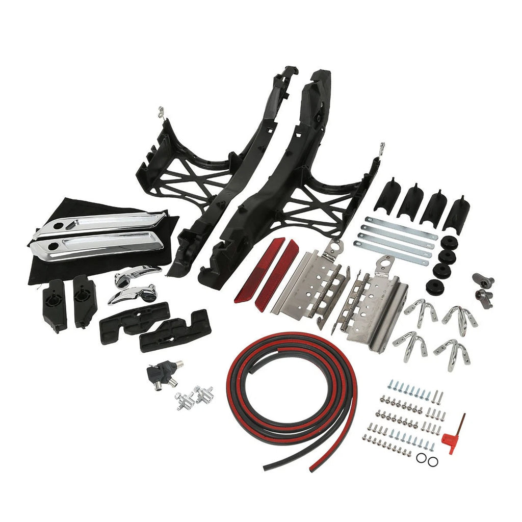 One Touch Opening Saddlebags Hardware Latch System for Harley Touring (2014–2024)