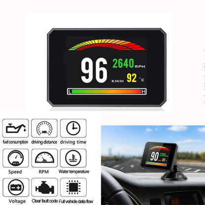 3.9" HD TFT OBD2 HUD Head-Up Display Speedometer Oil Water Temp Gauge