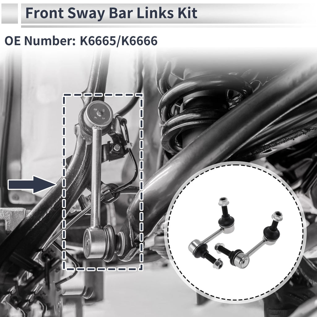 Front Stabilizer Bar Links Replacement No Bushing for Isuzu Ascender (2003–2015)