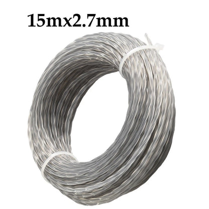Nylon Lawn Mower Line Spool 15 Meter for Efficient Cutting Use