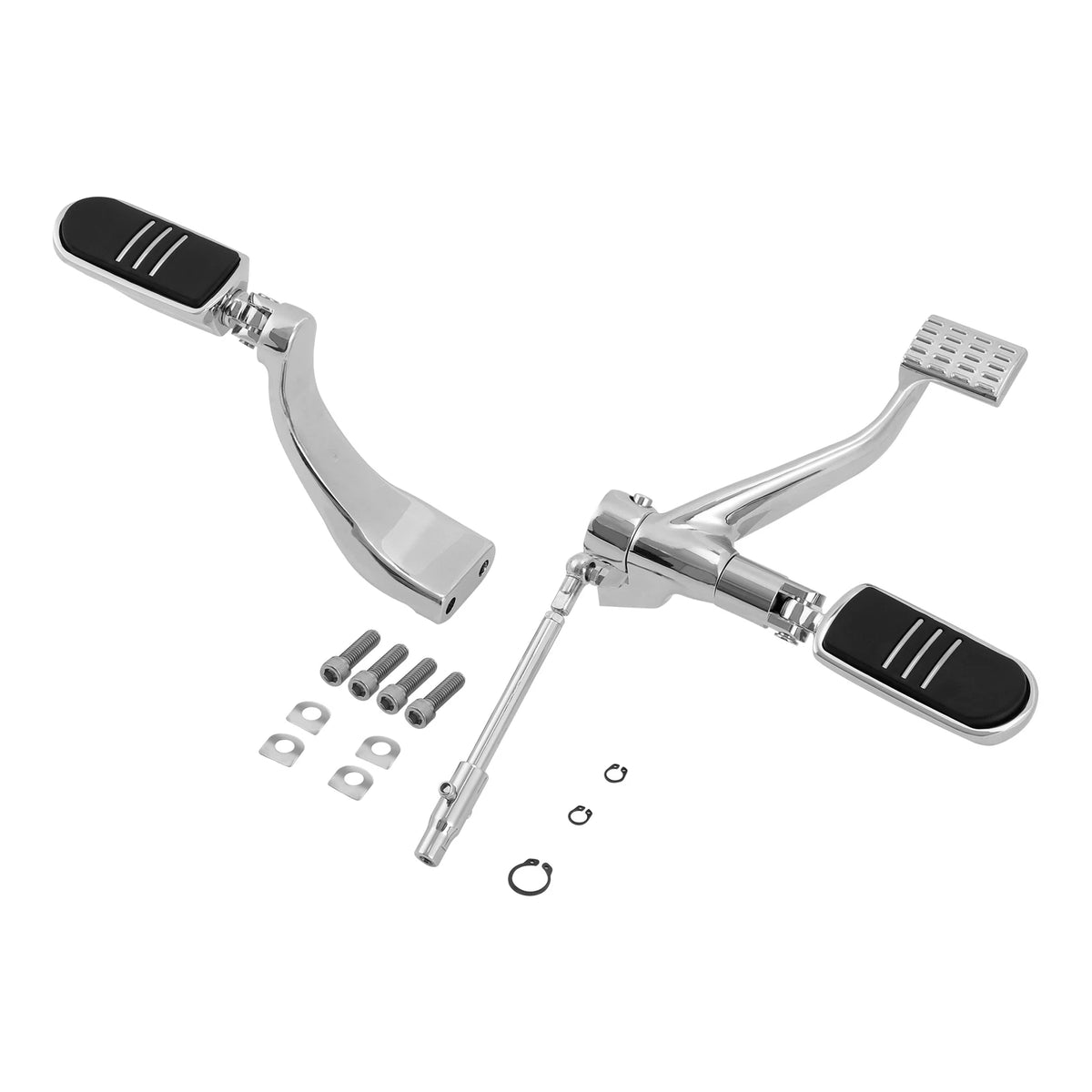 Chrome Mid Control Kit Foot Pegs for Harley Sportster Iron XL883 1200 (2014–2022)
