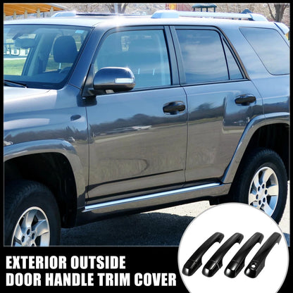 4 PCS ABS Exterior Door Handle Trim Covers for Toyota 4Runner (2010–2019)