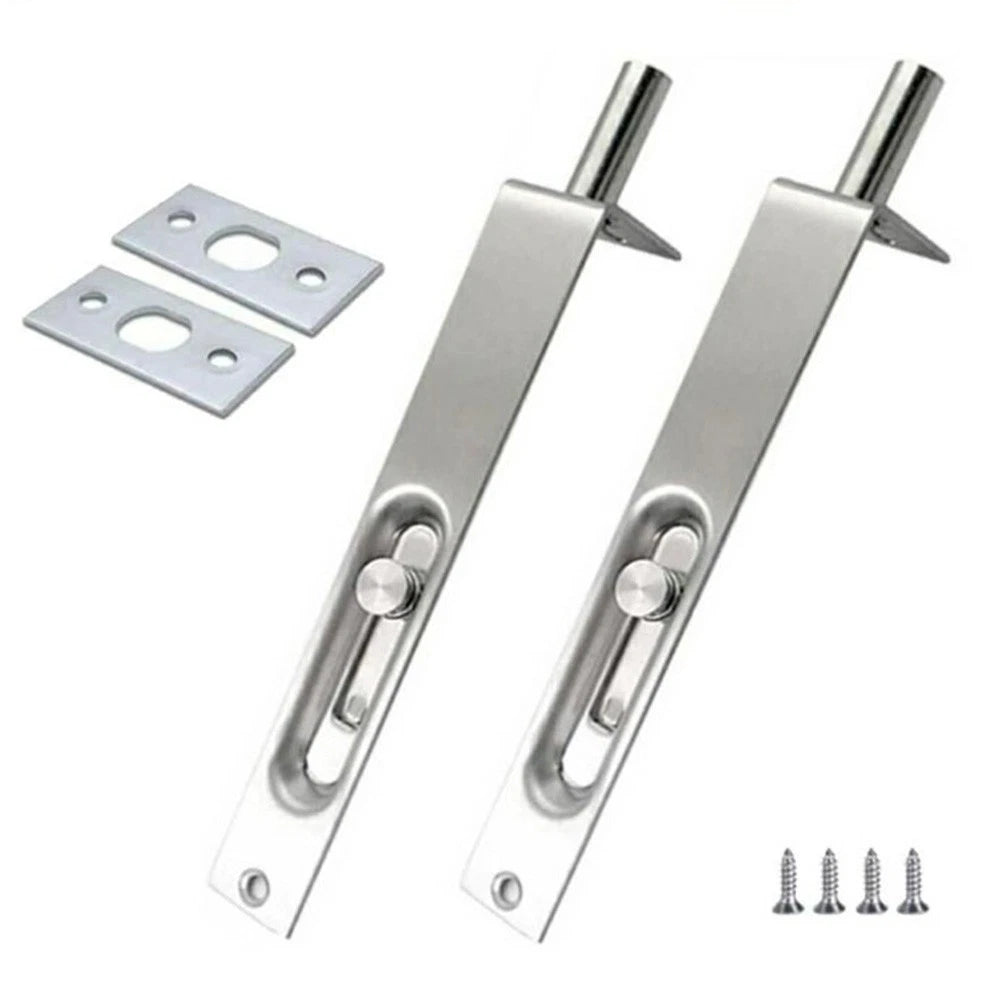 Set of 2 Stainless Steel Flush Bolts for Security Doors