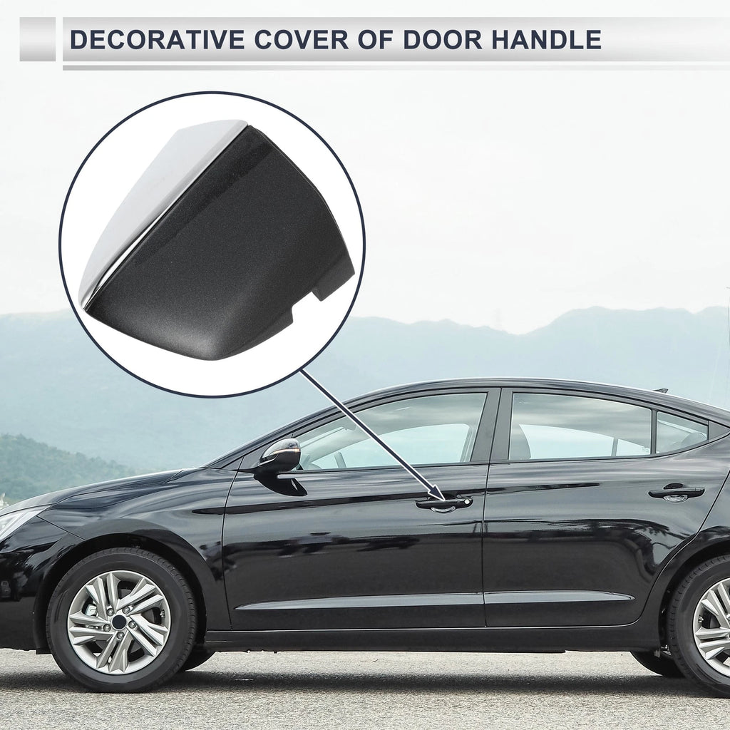 Front Right Door Handle Lock Cylinder Covers for Volkswagen Sagitta (2019–2021) Black