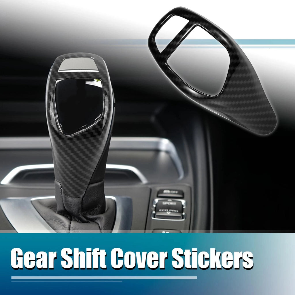 Gear Shift Knob Panel Cover Carbon Fiber Pattern for BMW X5 X6 (2014–2023)