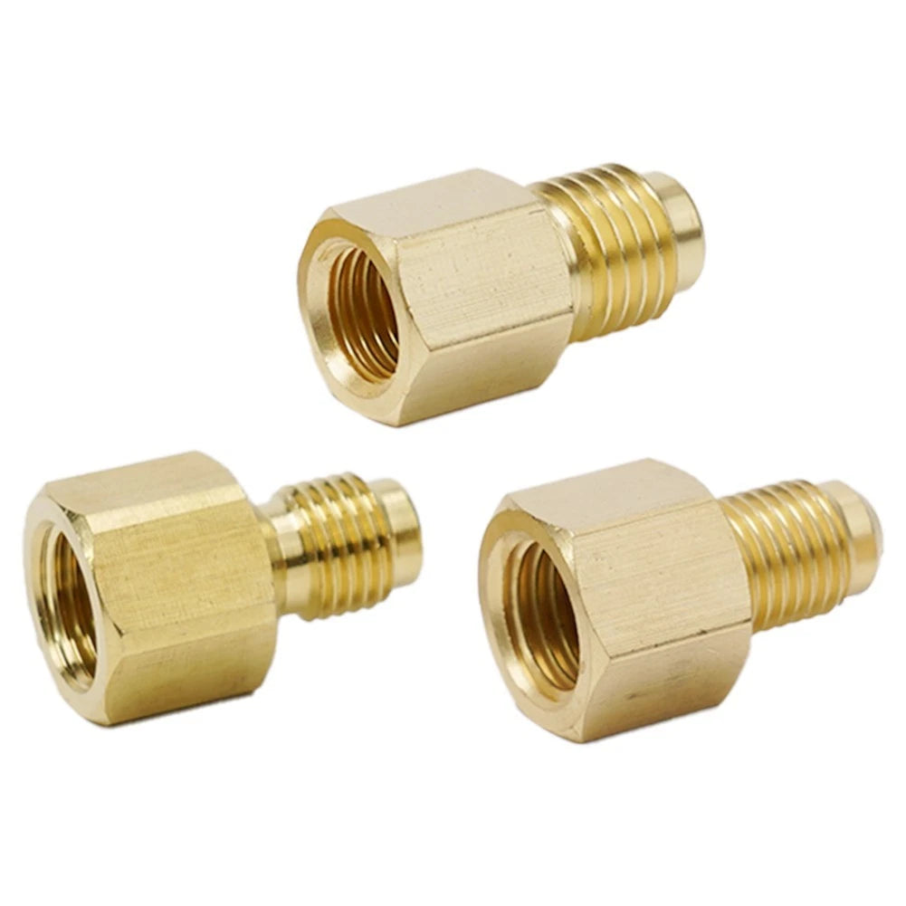 3X Brass Vacuum Pump Adapter for Straight System 1/4 3/8 In