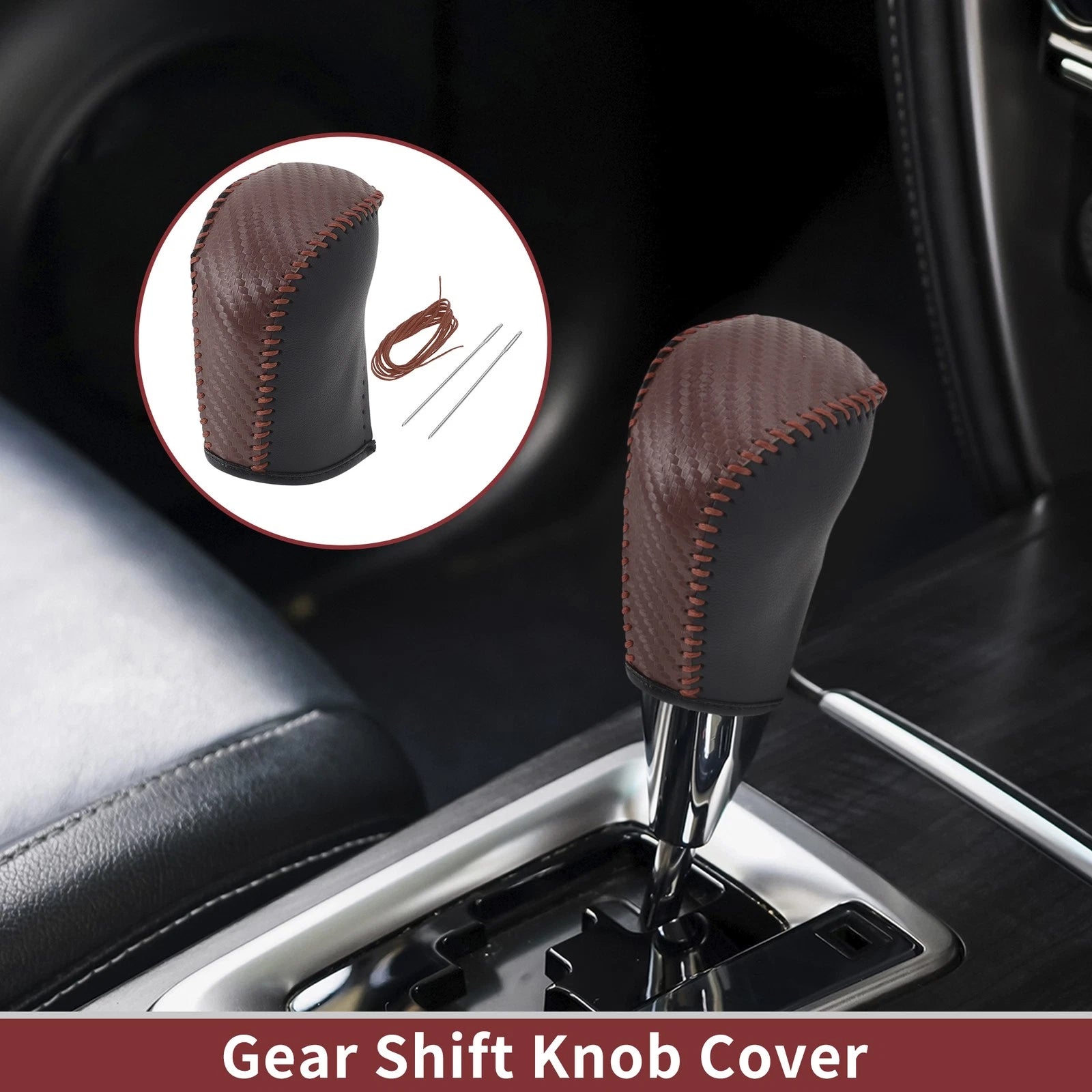 Gear Shift Knob Cover Replacement for Subaru Forester (2006–2012) Brown