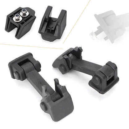 2X Hood Latch Lock Catch Mount Kit Matte Black for Jeep Wrangler JK (2007–2017)