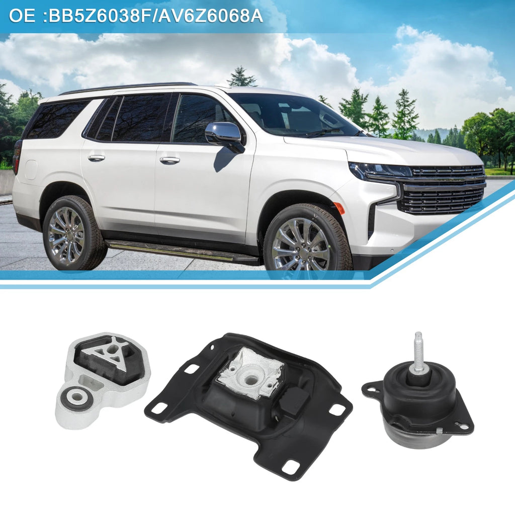 Engine Motor Trans Mount Set for Ford Explorer 2.0L 2.3L (2012–2019)