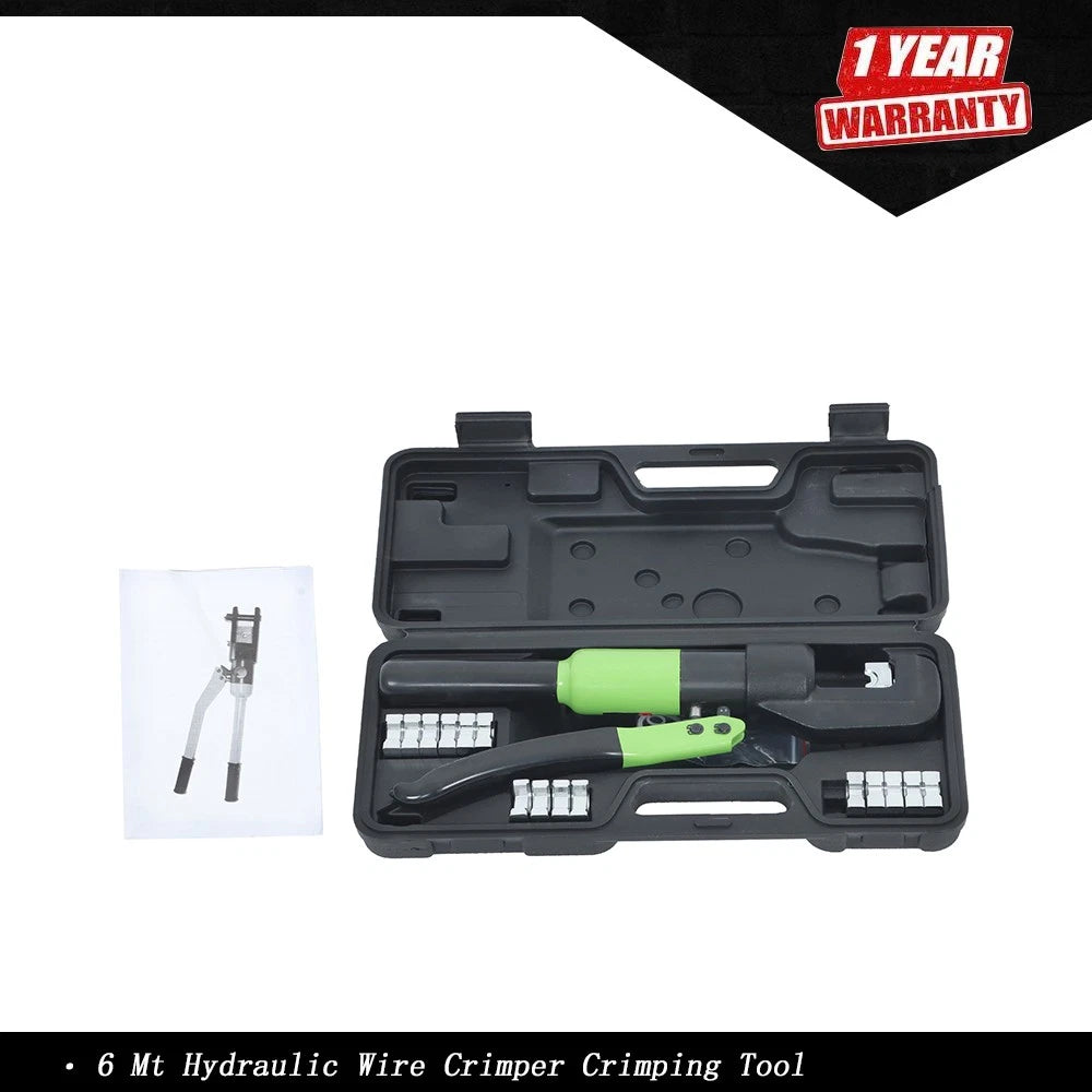 Hydraulic Wire Crimper Tool for Battery Cable Lug Terminal (6MT & 8 Dies)