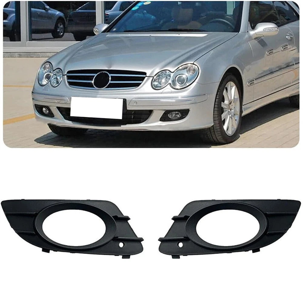 2Pcs Front Bumper Fog Light Cover for Mercedes CLK W209 (2005–2009)