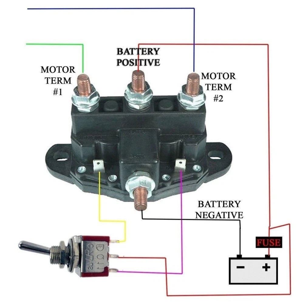 6 Terminal Winch Relay Solenoid for Truck Model (12 Volt)