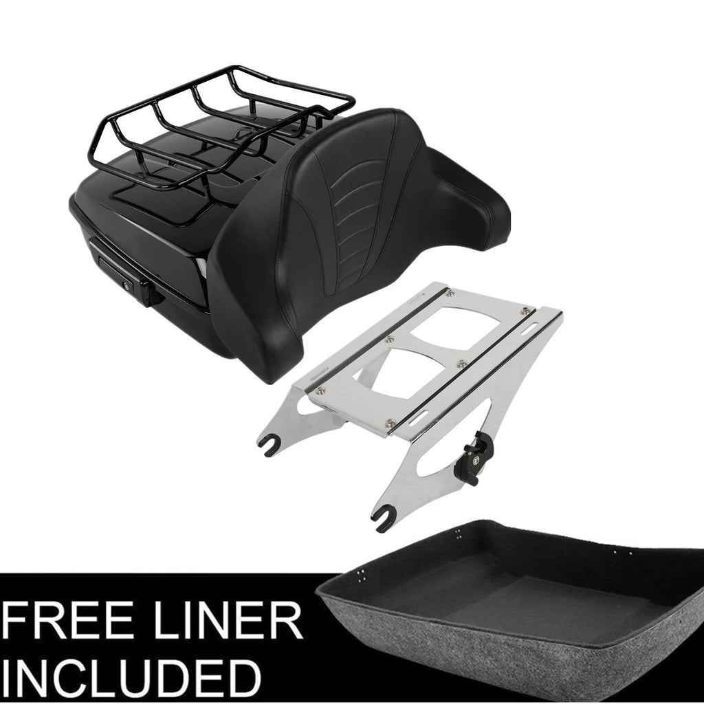 Chopped Trunk Mount Rack Backrest Pad for Harley Touring (2014–2026)