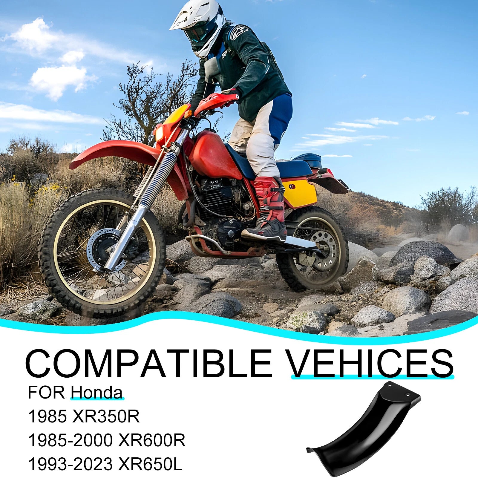 Mudflap Splash Guard Set of 2 17245-MN1-670 for Honda XR600R XR650L XR350R (1985–2023)