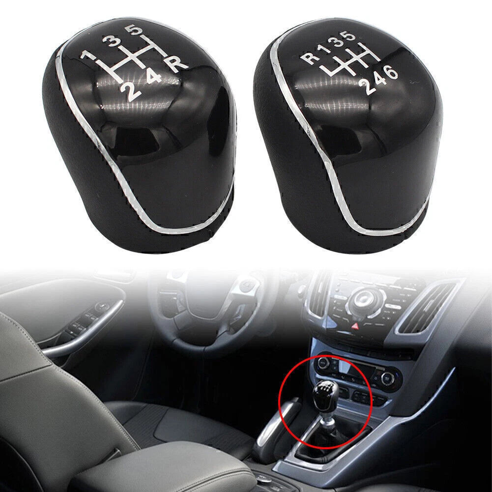 1pc Shift Gear Knob 5/6 Speed for Ford C-Max Focus Mk2 Mk3 Kuga S-Max