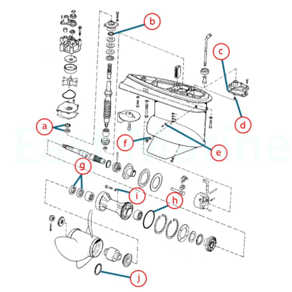 Lower Unit Seal Kit for Sierra Johnson Evinrude (86712, 9-74113)