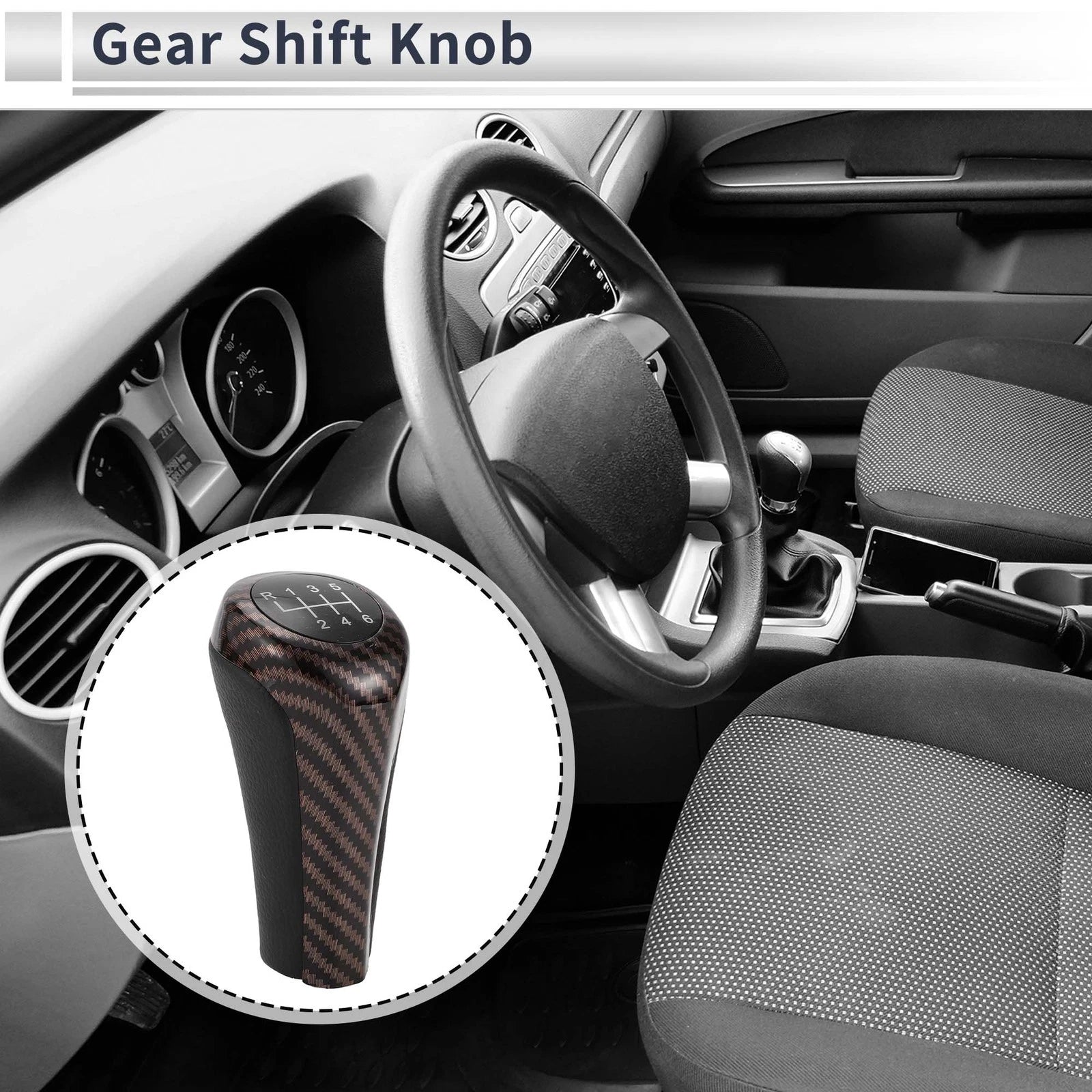 6 Speed Shift Knob Replacement for BMW X3 (2004–2020) Brown Black