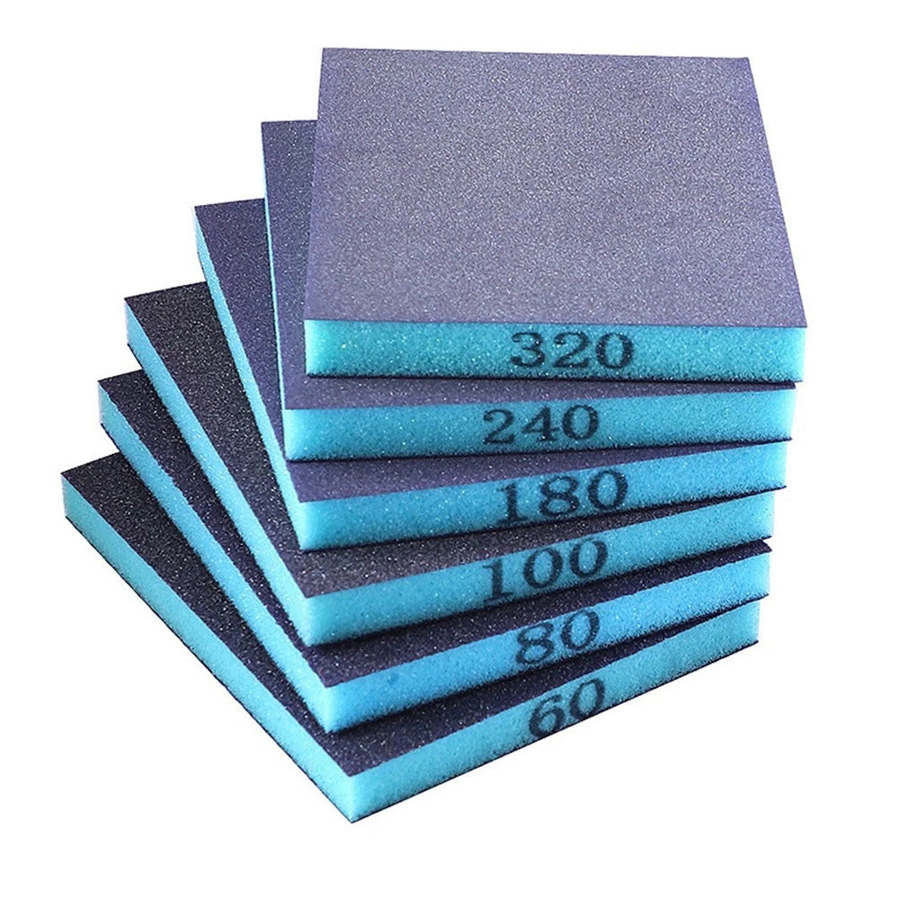 Set of 6 Washable Sponge Sanding Blocks for Automotive Use