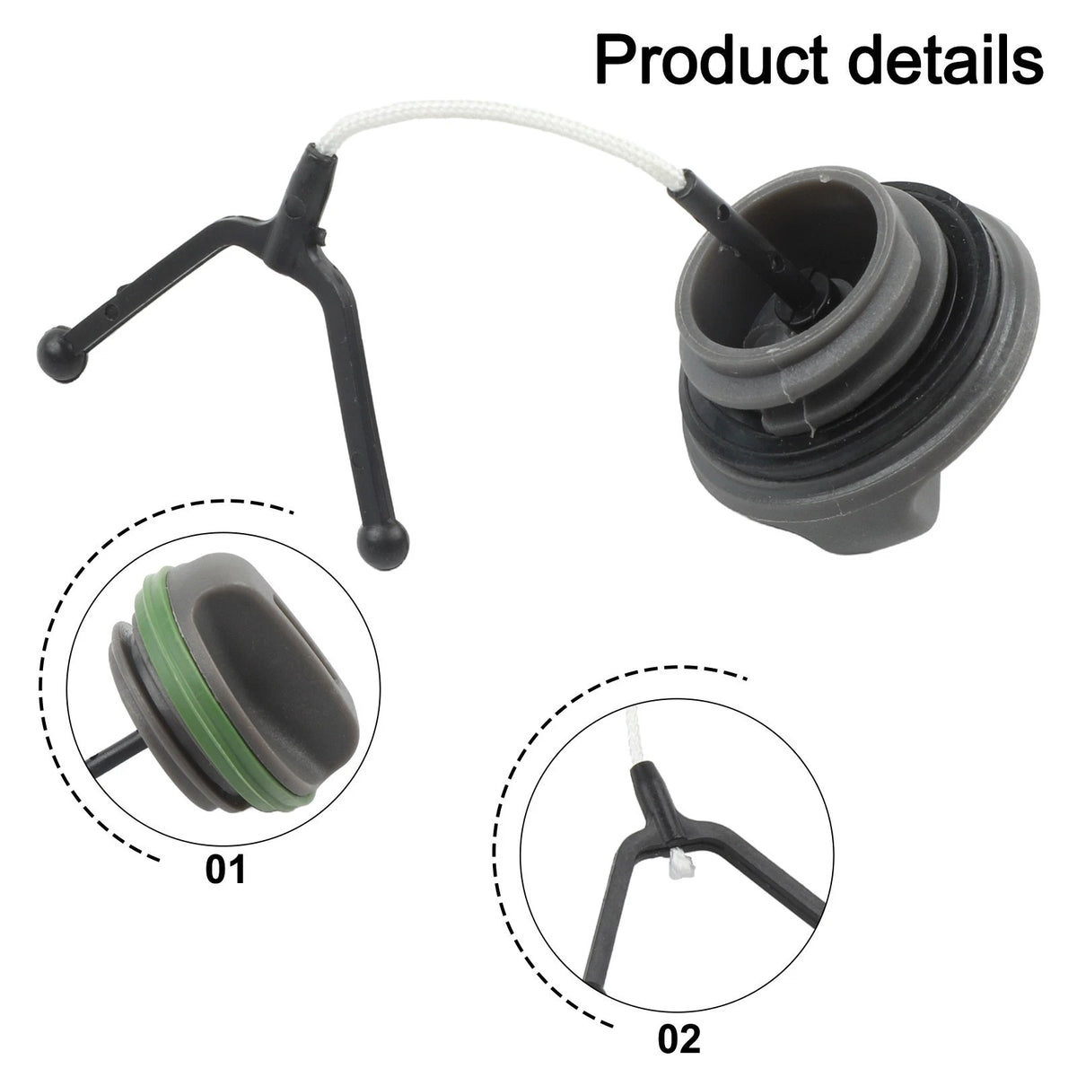 Protective Fuel Cap & Oil Cap for T435 (Replacement Plastic Cover)