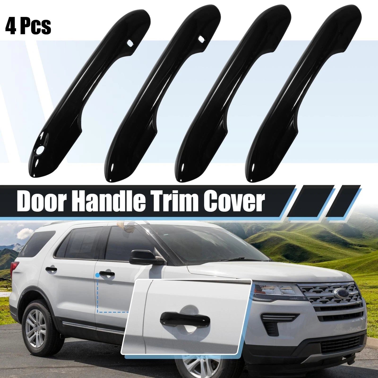 4pcs Side Door Handle Cover Trim for Ford Explorer (2020–2022) Accessories