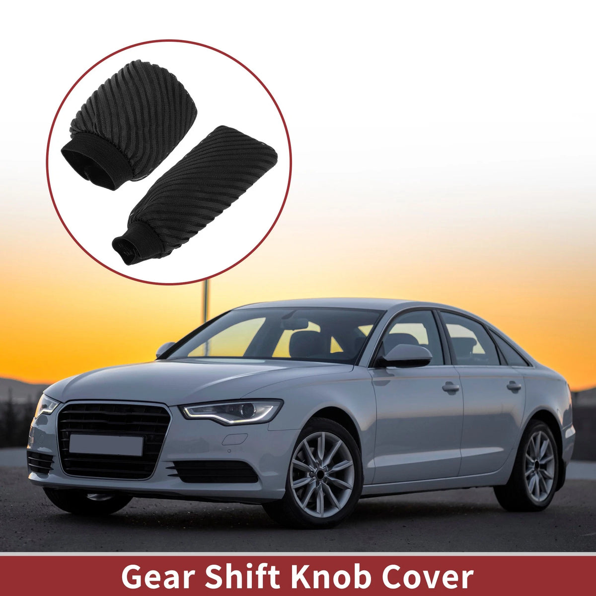 Gear Knob Protector & Handbrake Cover for Universal Cars (Black)
