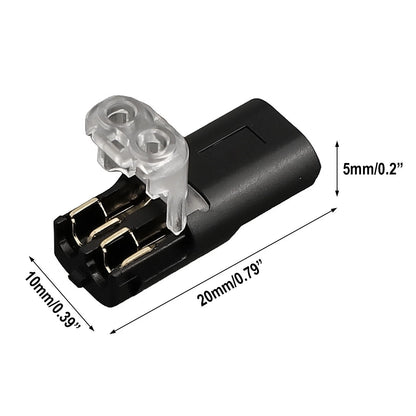 Set of 10 Cable Terminal Clamps for Car 12V Stranded Wire 2pin