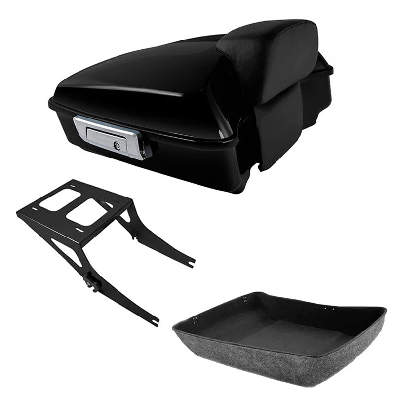 Chopped Trunk Backrest Mounting Rack for Harley Fatboy (2008–2017)