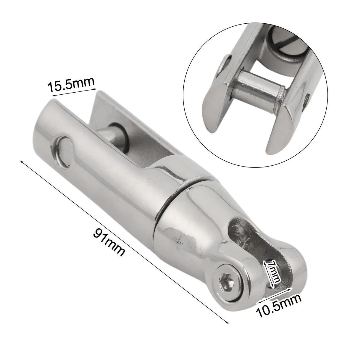 316 Stainless Steel Swivel Connector for Marine Anchoring Systems