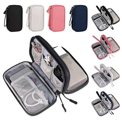 Travel Cable Storage Bag for Electronics USB Charger Organizer Case