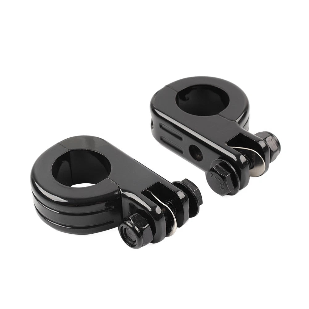 Foot Peg Mount Clamp Bracket for Harley (1 1/4" Highway Engine Crash Bar)