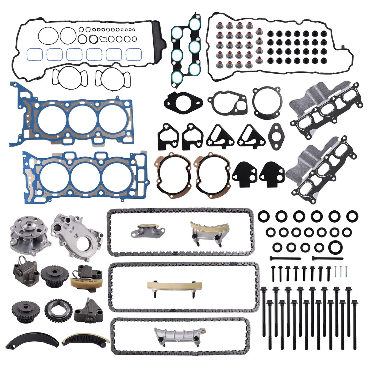 Timing Chain Kit with Oil Water Pump for GMC Chevy Buick 3.6L (2009–2016) HB10436