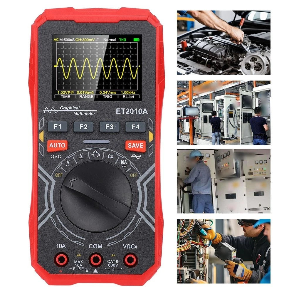 ET2010A Handheld Oscilloscope Multimeter 320x240 Color Display