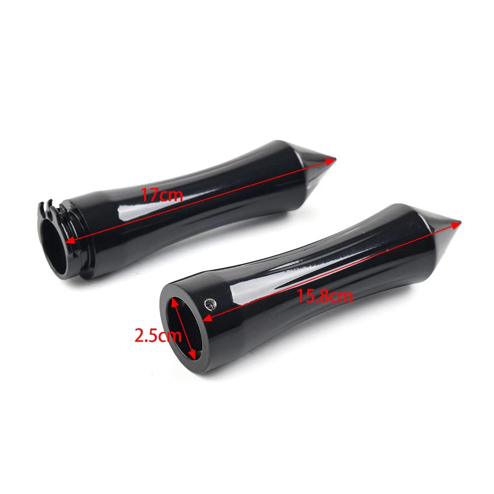 1" Spike Handlebar Handles with Throttle for Harley Honda