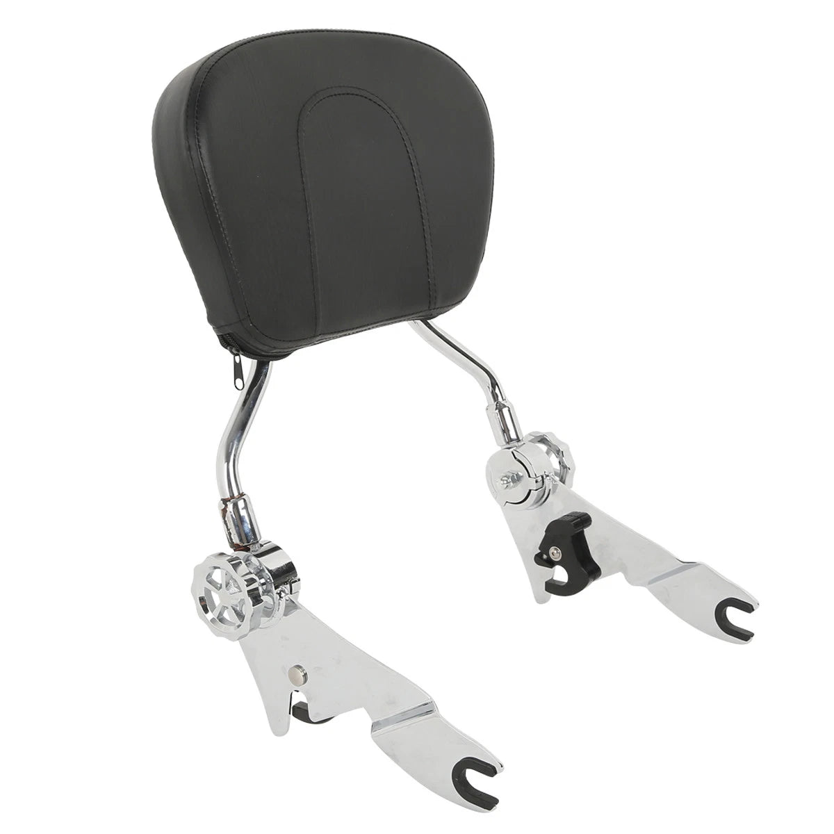 Chrome/Black Adjustable Backrest Sissy Bar for Harley Street Glide (2009–2025)