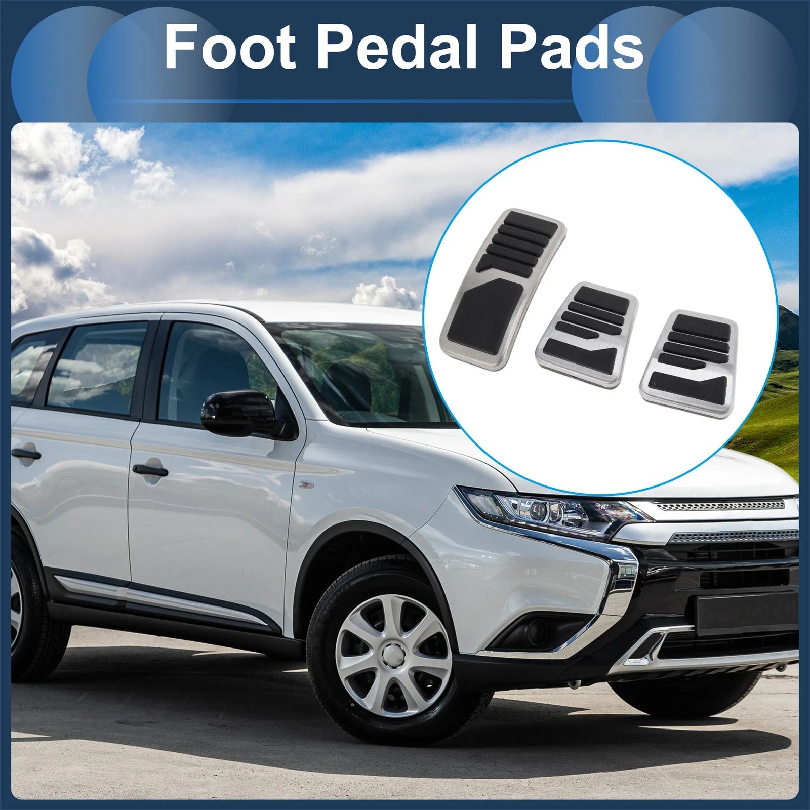 Set Manual Footrest Pedal Cover for Mitsubishi Outlander (2013–2020)