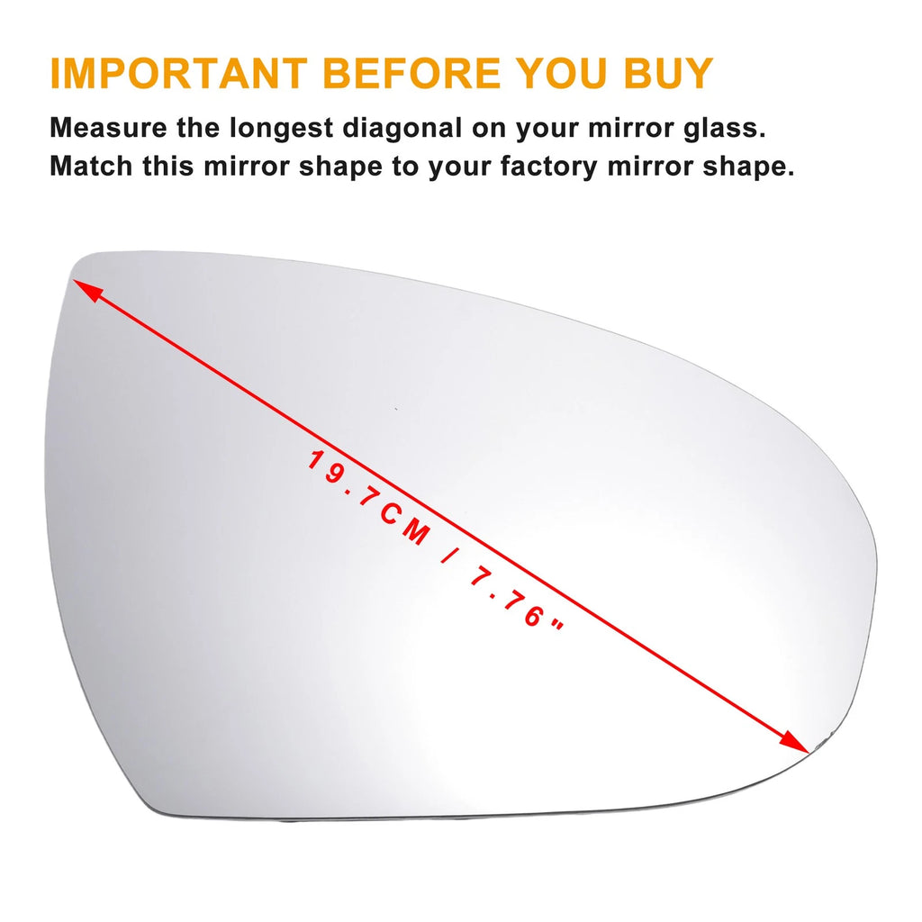 Right Side Mirror Glass Non Heated for Hyundai Tucson (2016–2021)