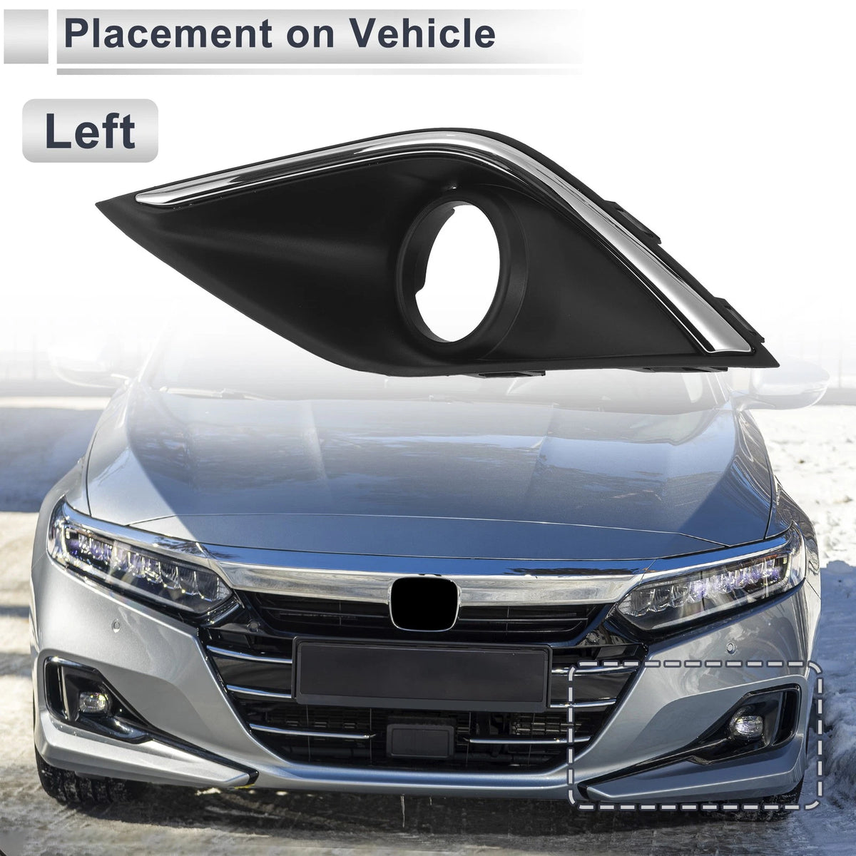 1 Pc Fog Light Grill for Mitsubishi Outlander (2016–2019)