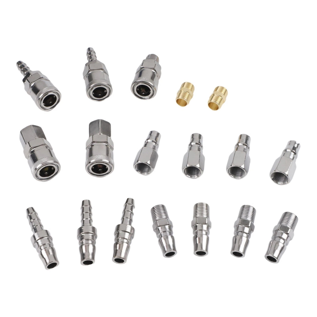 18pcs Quick Connect Air Tool Connectors Set Tinned Iron Build
