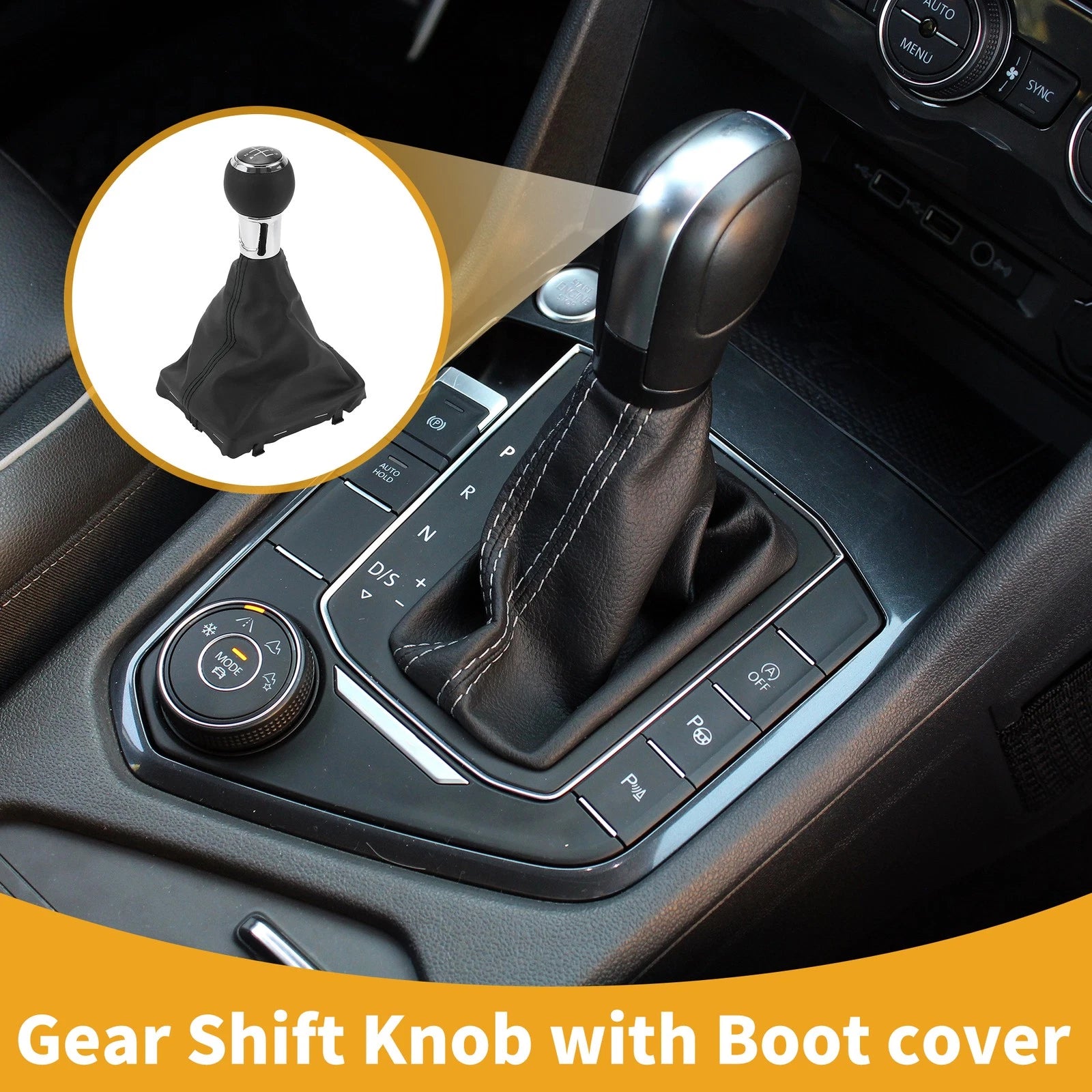 Gear Shift Knob with Boot Dust Cover for Audi A3 (2005–2015)