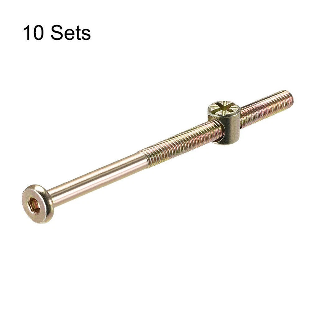 10pcs Hex Head Nuts Bolts Dowel 11 x 2.5mm Carbon Steel