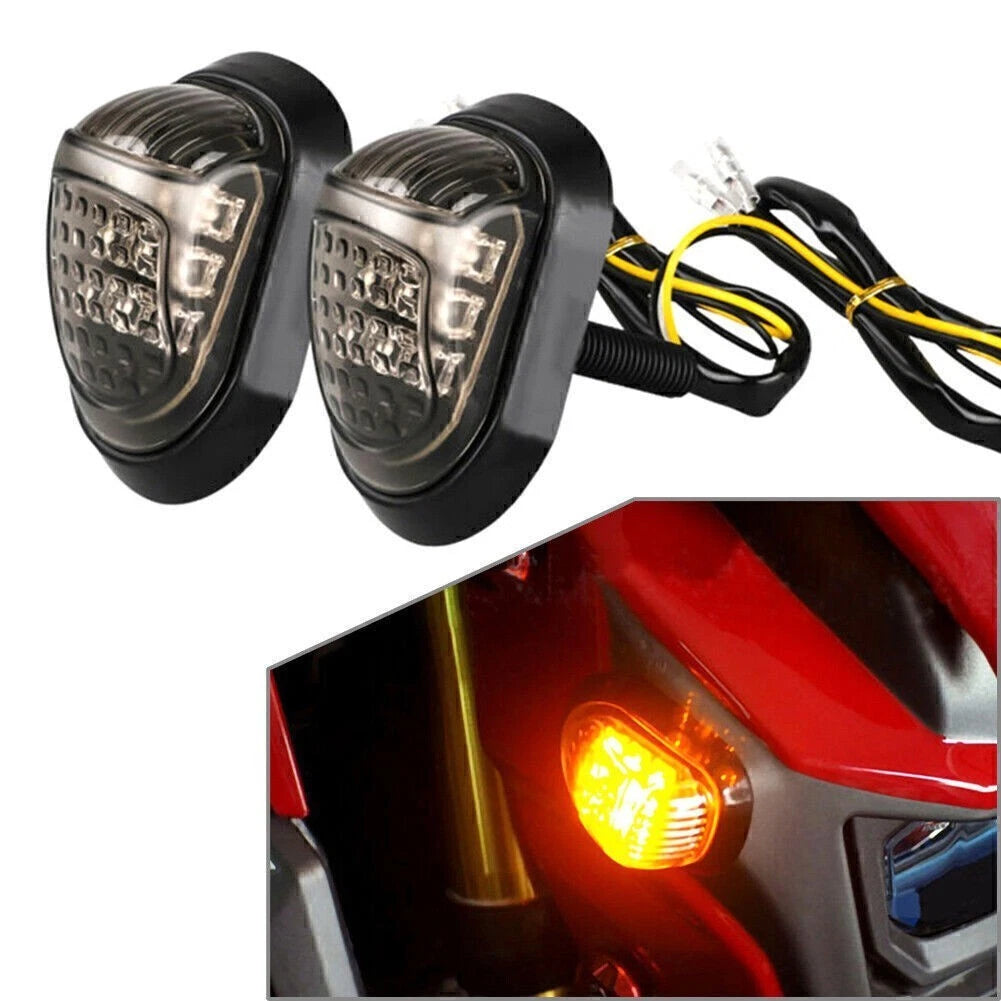 2X Flush Mount Turn Signals for Universal Motorcycles (LED Amber)