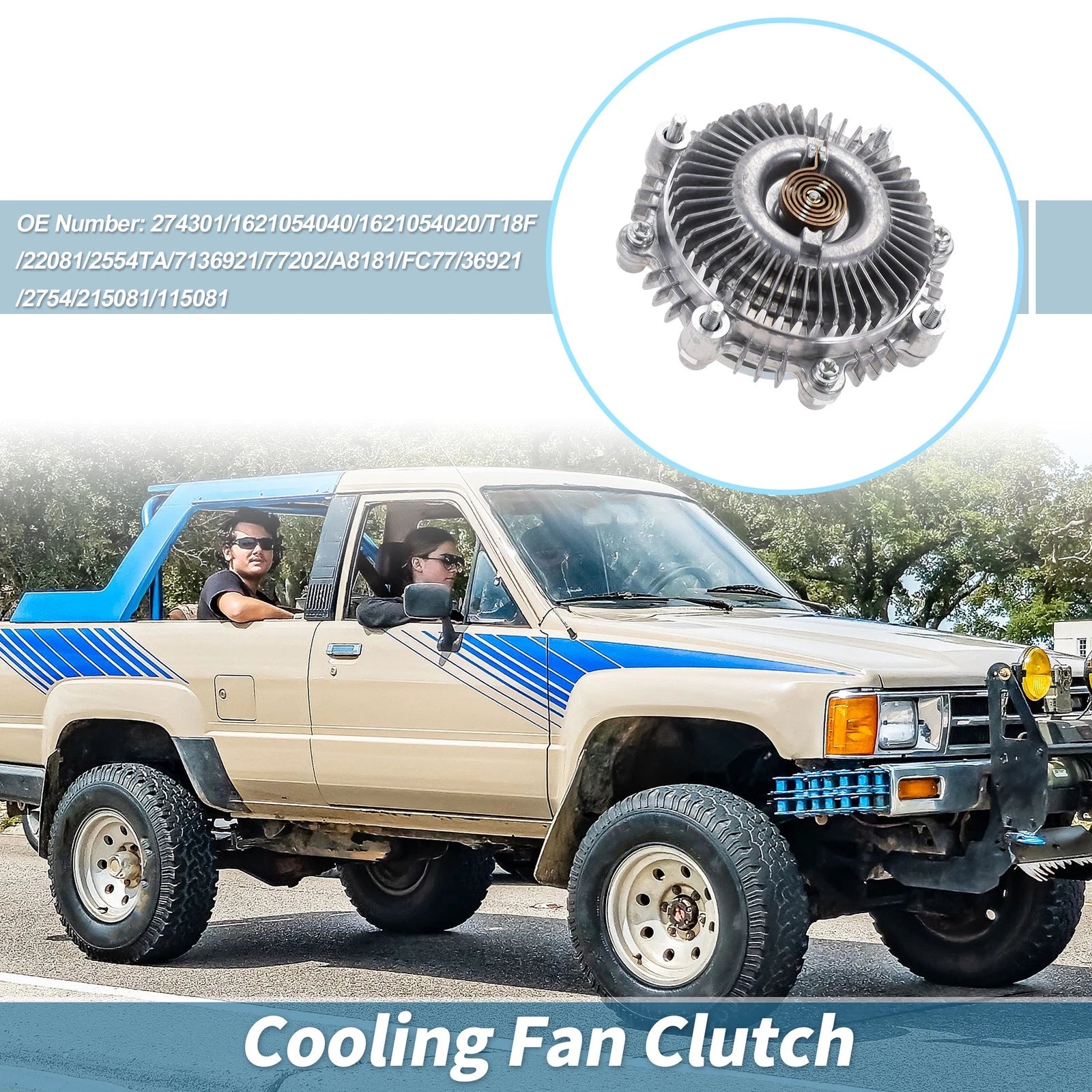 Engine Cooling Fan Clutch for Toyota 4Runner (1984–1995) L4 2.4L