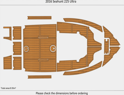 EVA Pads for Sea Hunt 225 Ultra (2016) - Cockpit Foam Floor Mat