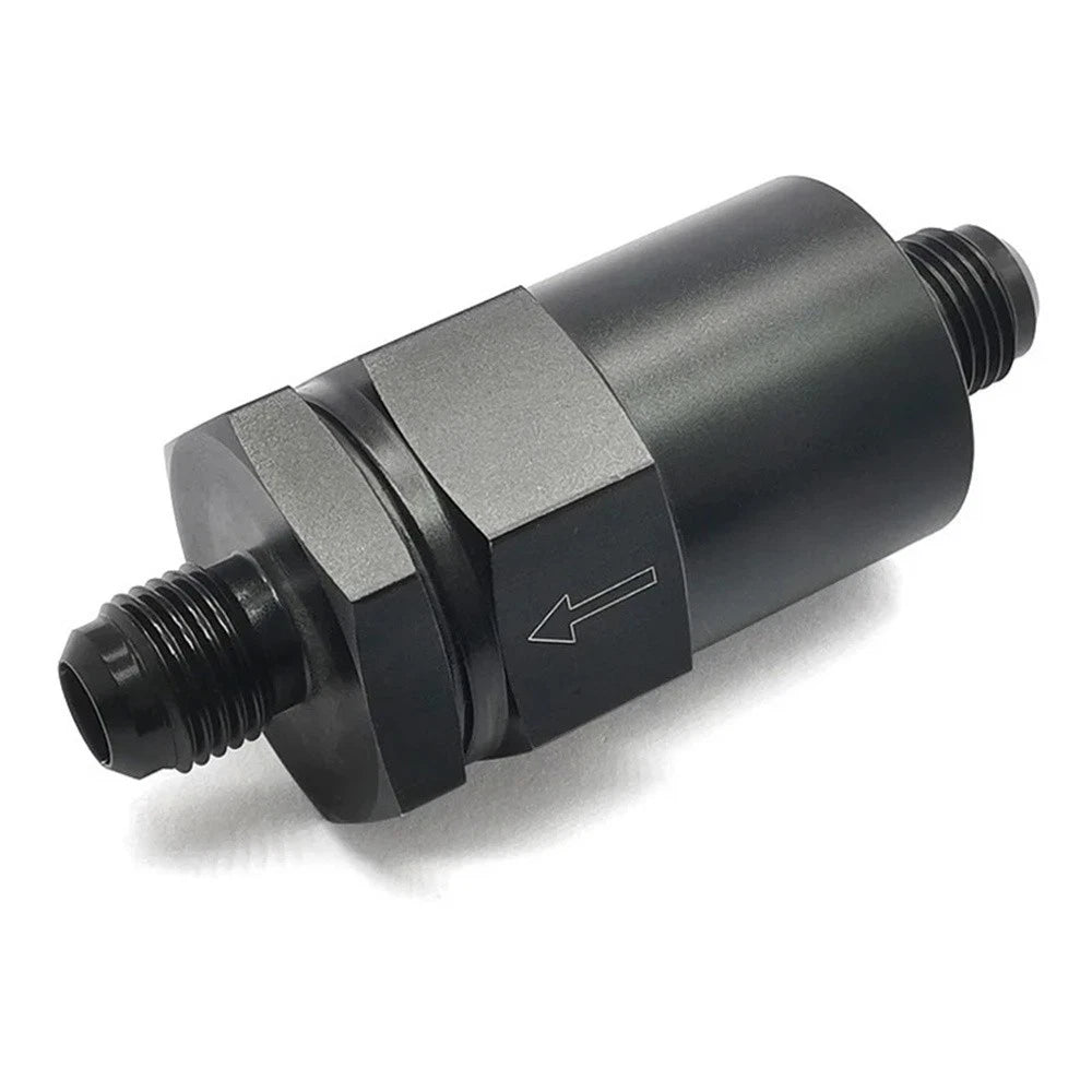 6AN Inline Fuel Filter 30 Micron for Universal Applications (Aluminum Black)